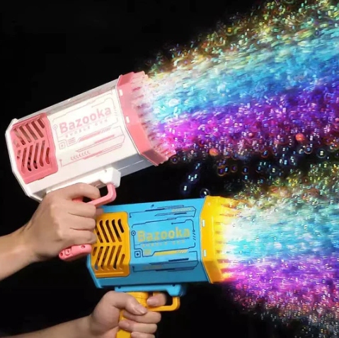 Bubble Gun 88 Holes With Light Rechargeable