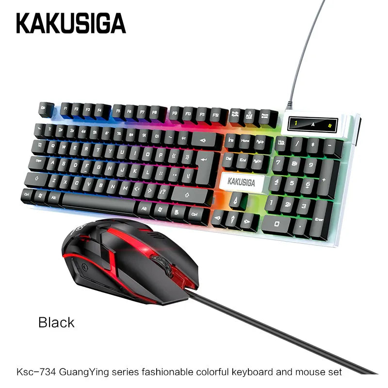 RGB Gaming Keyboard + Mouse Colorful Kakusiga