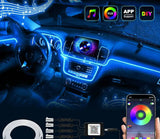 Car LED Interior Atmosphere Lights Optic Fiber APP Music Control RGB Ambient Light Auto Decorative