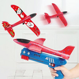 Airplane Launcher Toy, Foam Throwing Glider With Shot Gun, Kids Foam Glider Catapult