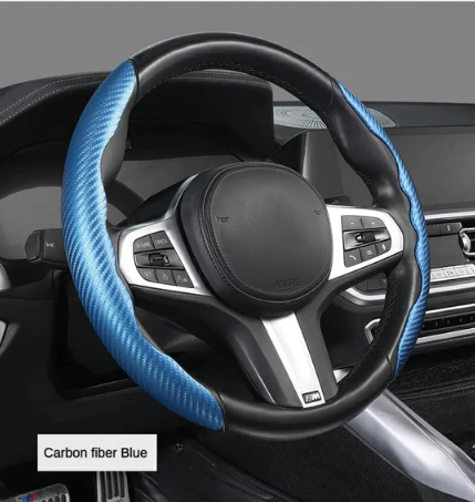 Car carbon fiber steering wheel cover non slip