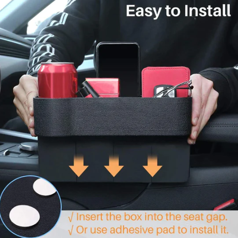 Car Seat Organizer With Cup Holder Left Side