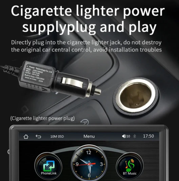 7 Inch Portable Multimedia Cigarette Input Support Car-play And Android