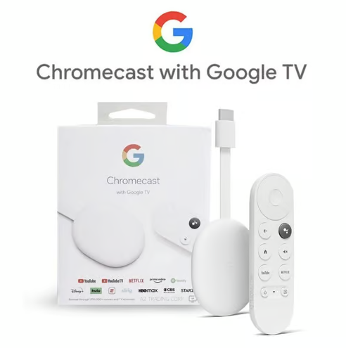 Chromecast With Google TV 4K/HD RESOLUTION With Voice Remote Control