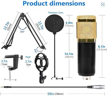 PROFESSIONAL UPGRADED LEGENDARY VOCAL CONDENSER with MICROPHONE