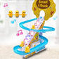 Electric Duck Climbing Stair Toy Kids Roller Coaster Duck Toy Gift