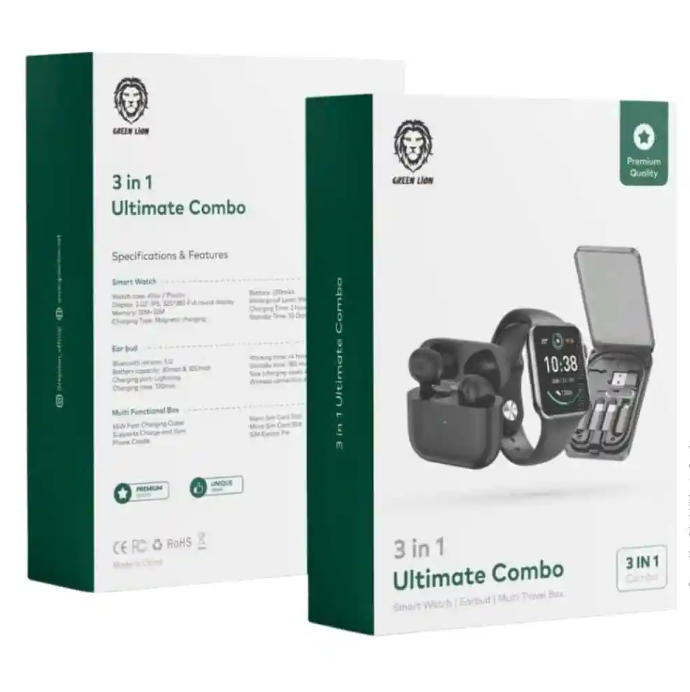 Smart Watch Green Lion 3in1 Ultimate Combo