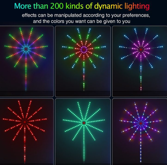 LED RGB Fireworks Light