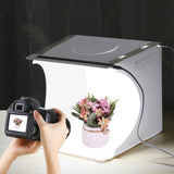 PULUZ 20cm Include 2 LED Panels Folding Portable 1100LM Light Photo Lighting Studio Shooting Tent Box Kit with 6 Colors Backdrops (Black, White, Yellow, Red, Green, Blue), Unfold Size: 24cm x 23cm x 23cm
