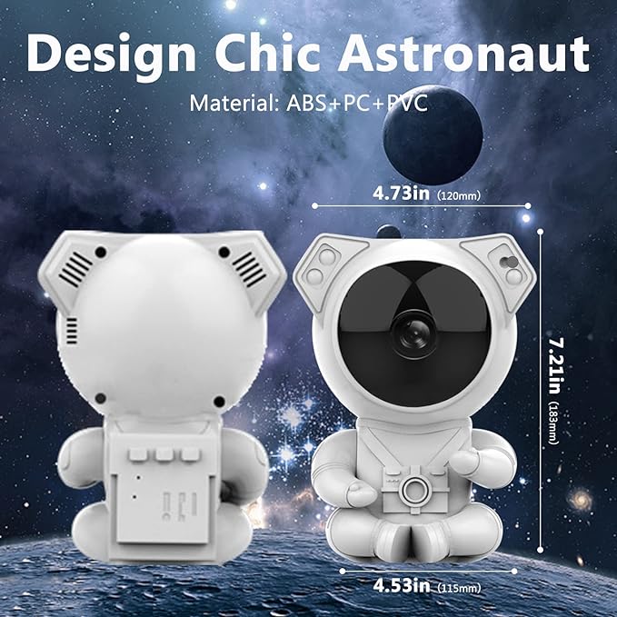 Mini Star Projector Astronaut Lamp, Galaxy Night Light Starry Nebula Cosmo Astro Projector.