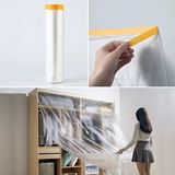 Transparent Plastic Masking Film Waterproof Dust Cover Living Room Kitchen Furniture Decoration Protective Film 20M