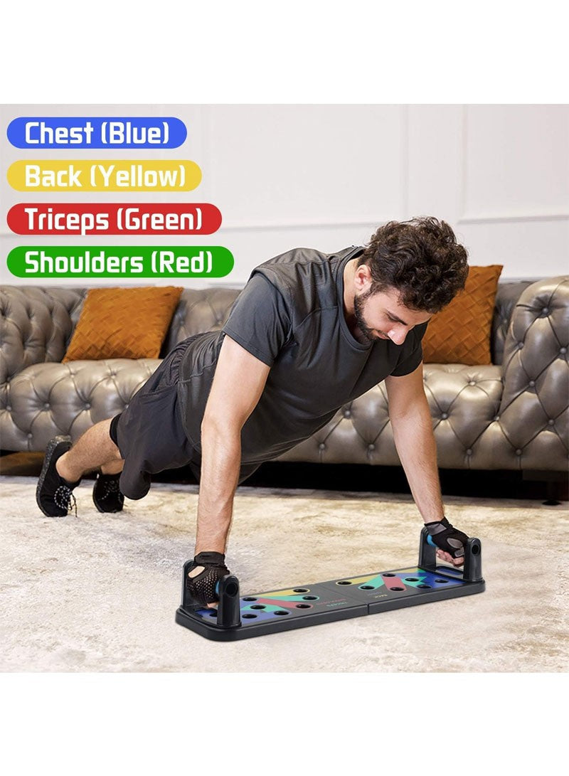 Strength Training Multi-Function Portable & Foldable Push-Up Board For Pectoralis, Back, Triceps & Shoulders HJ-70108 (L19 x W64 x H2)cm