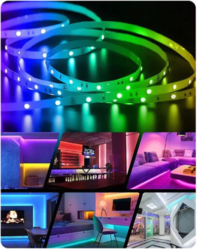 RGB Remote Control LED Strip Light- Multi Colors Changing, Waterproof 5-Meter RGB