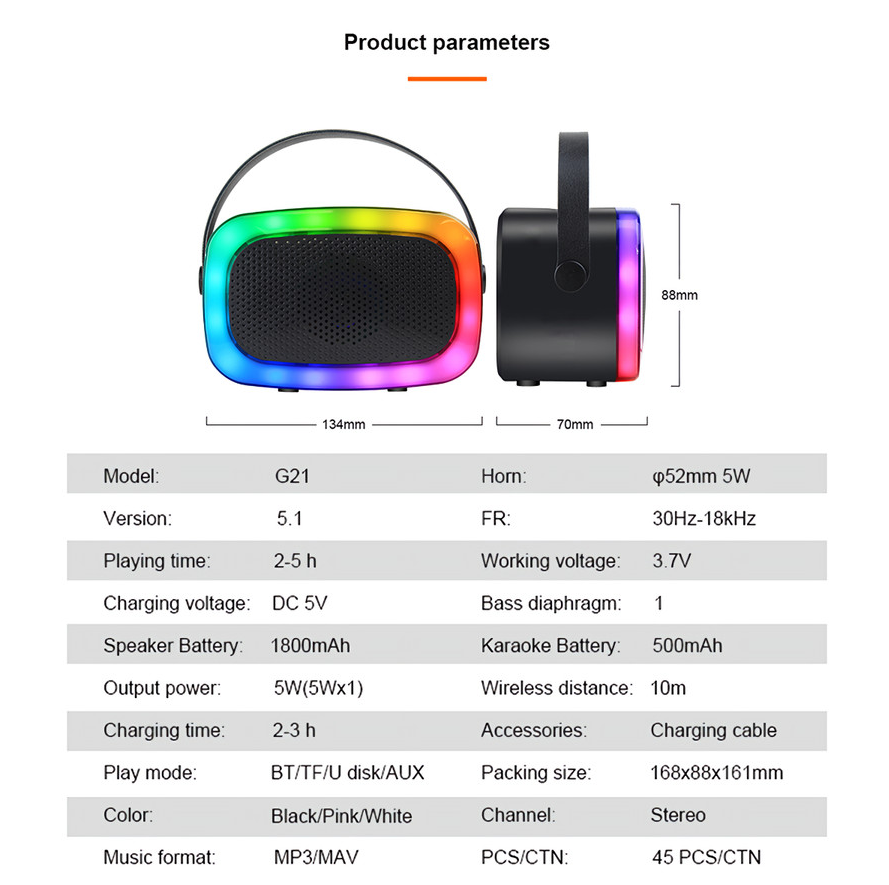 Mini Singing Speaker Kisonli G21